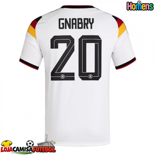 Camisa de Futebol Alemanha Serge Gnabry #20 Equipamento Principal Mundo 2026 Manga Curta
